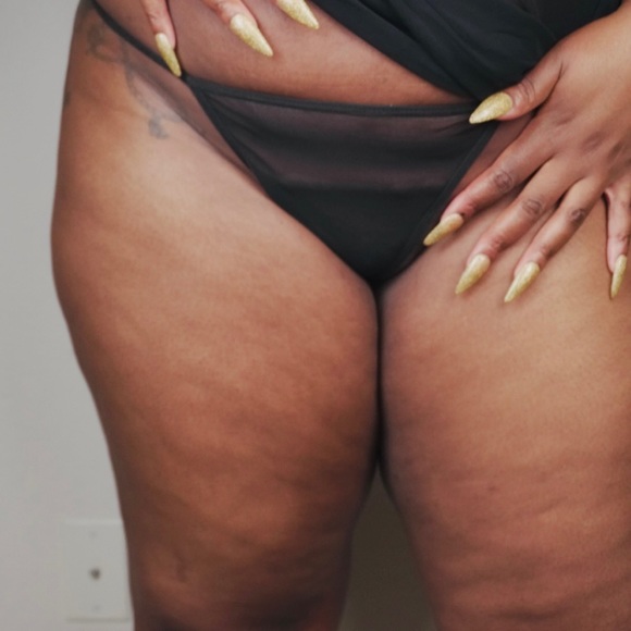 Black Lace Halter Babydoll Set - Picture 3 of 4